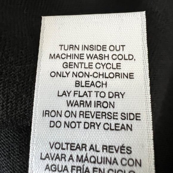 Chicos Womens Embellished Flower Puff Sleeve Top Beaded Black Cotton size Large - Picture 11 of 13